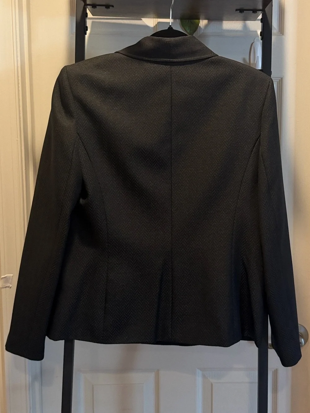 Evan Picone Charcoal Notch-Lapel Blazer Office Wear Church Career Minimalist